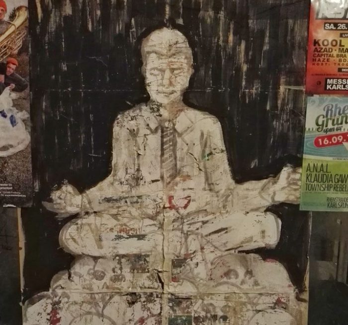 Grafiti David Bowie meditating