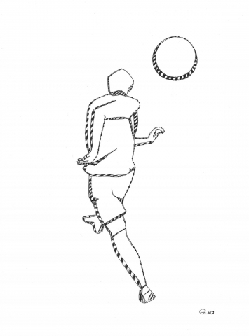 Zeichung Fußballer