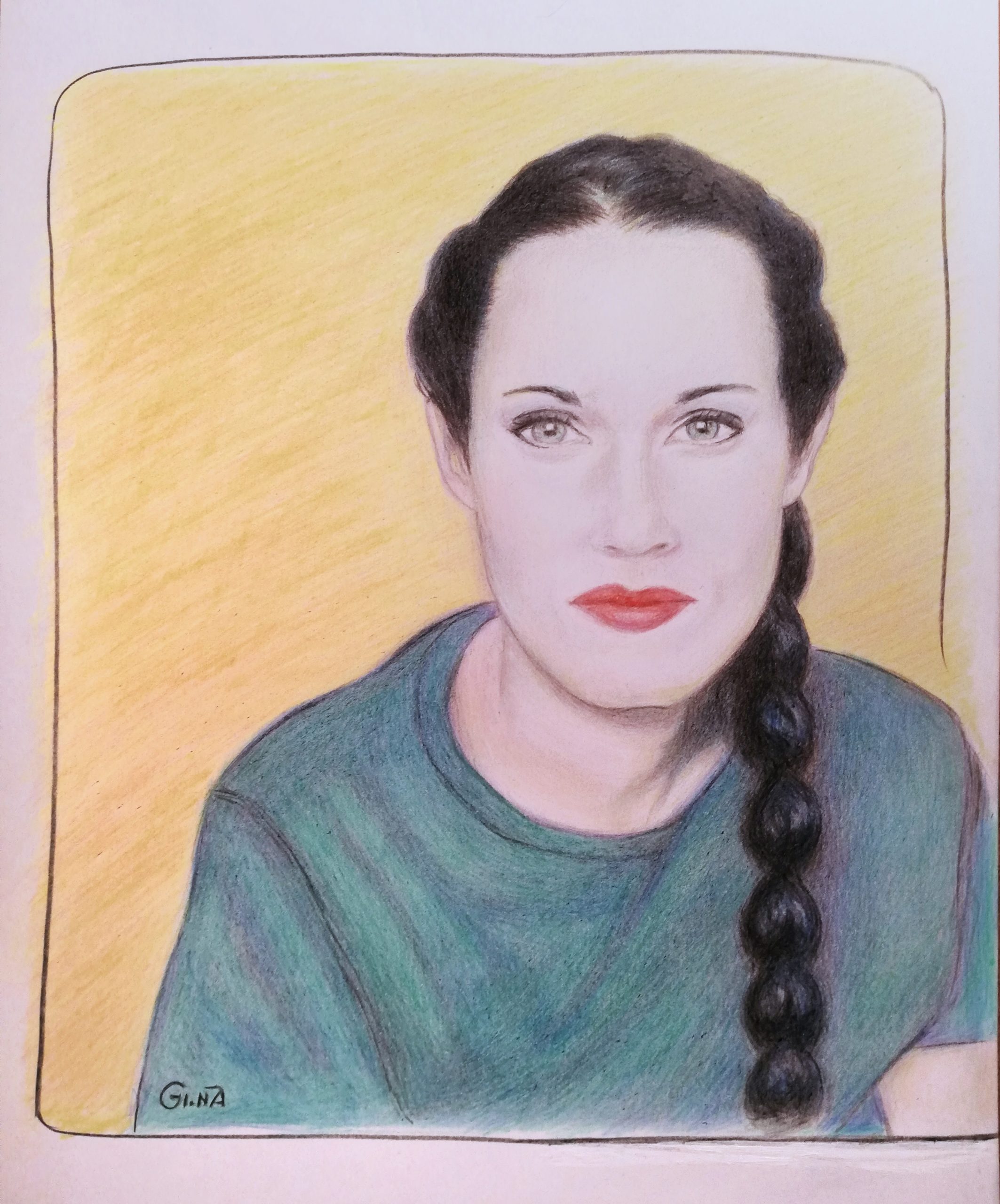 Portrait Drawing Teal Swan